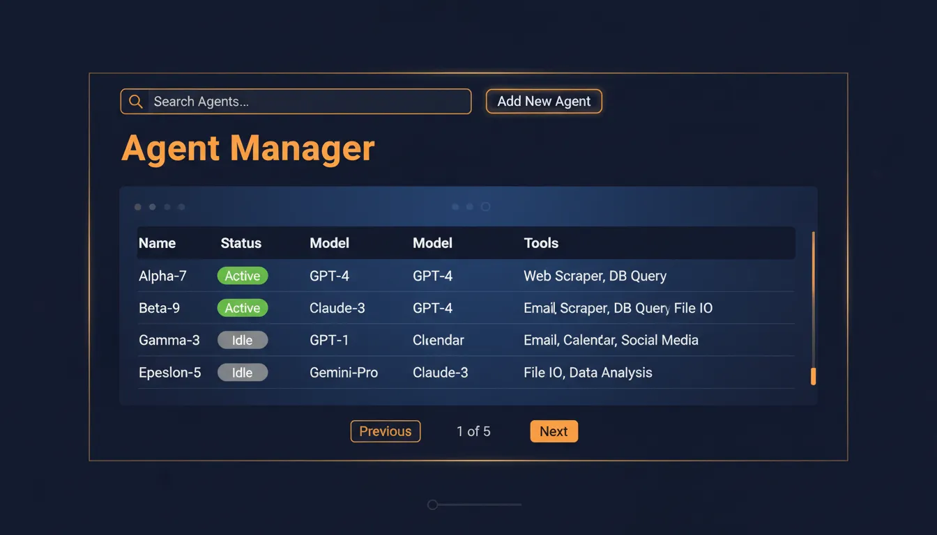Agent Manager Dashboard