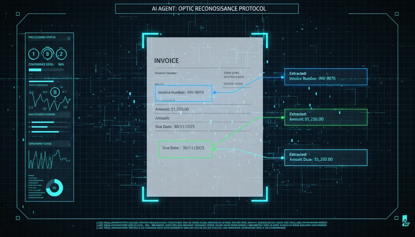 AI agent extracts data from PDF invoice