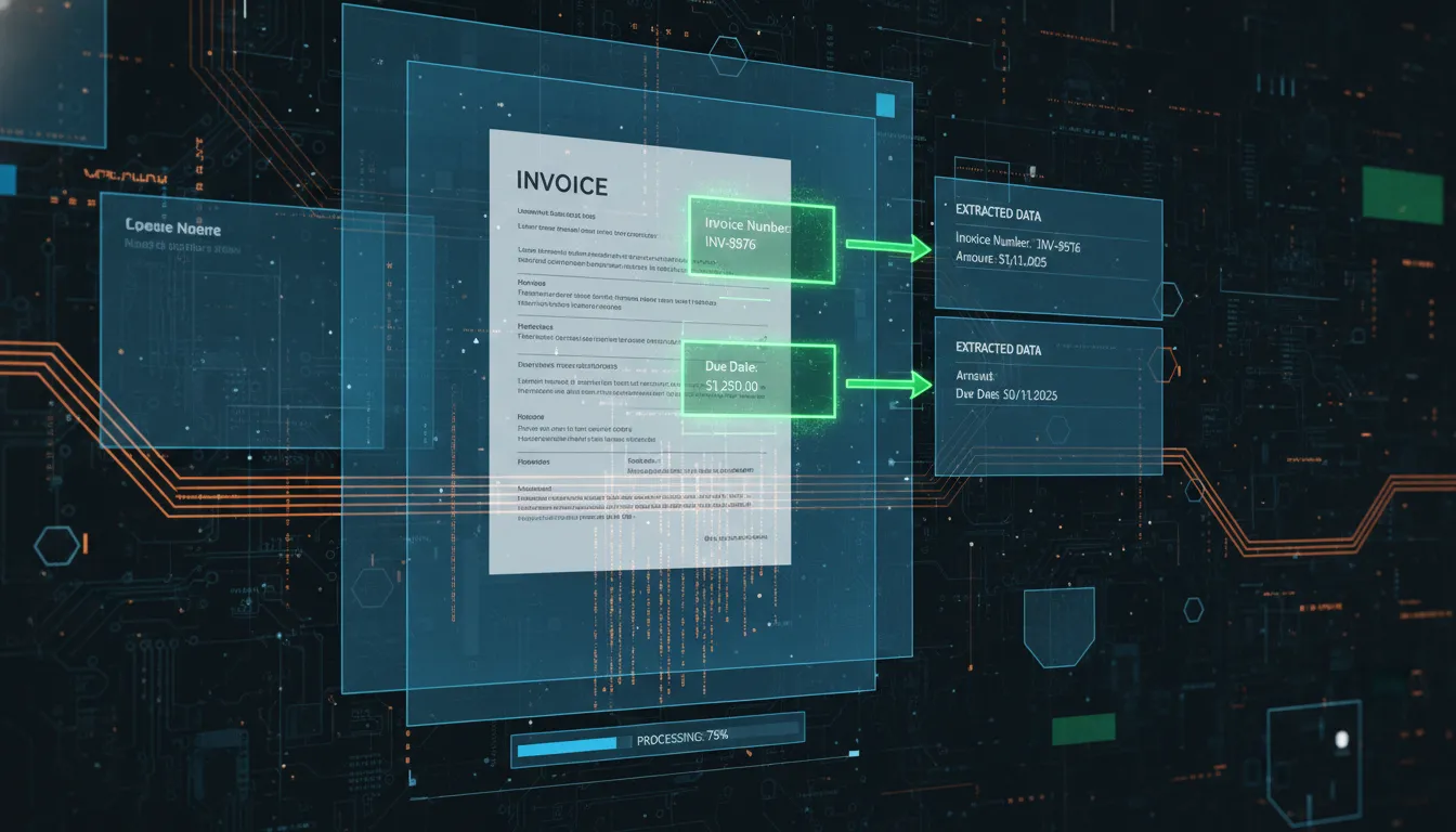 AI agent extracts data from PDF invoice