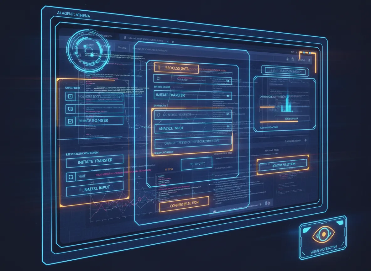 AI agent operating a web application