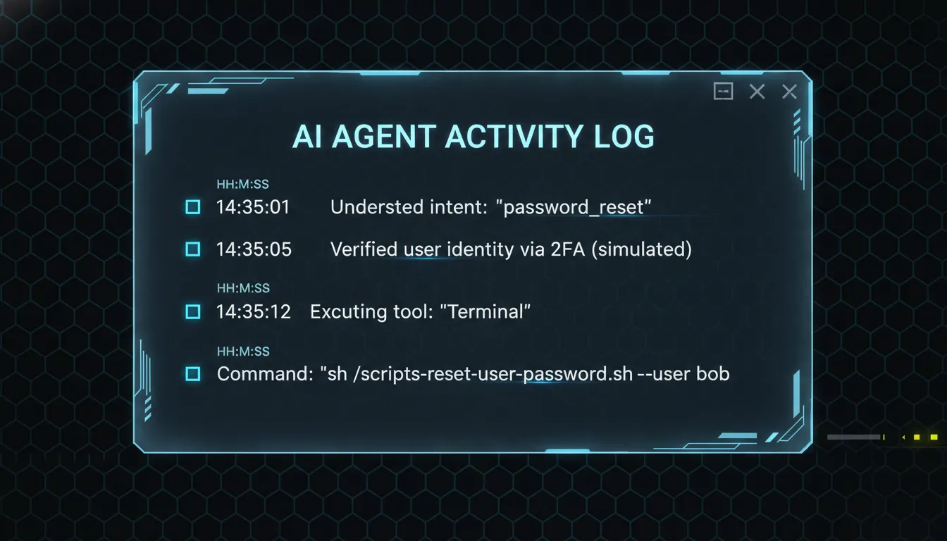 AI agent executes reset script