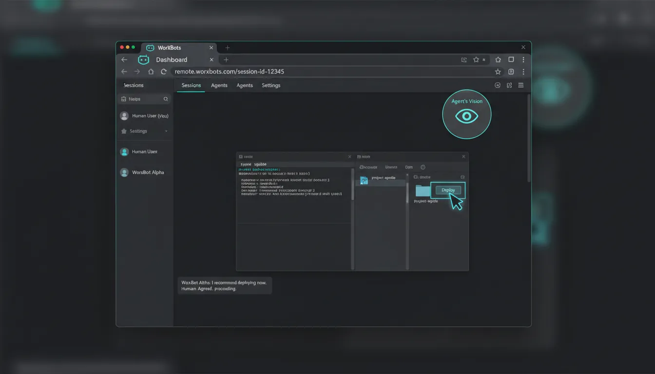Remote desktop view of an agent's VPC